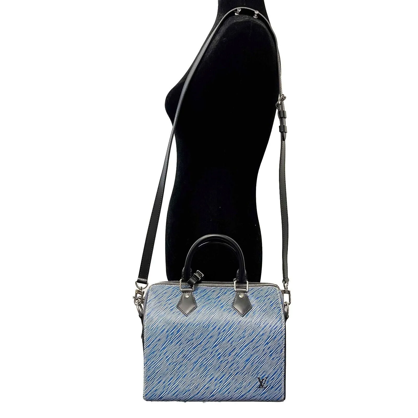 Louis Vuitton - Speedy Bandouliere - Blue Top Handle w/ Strap