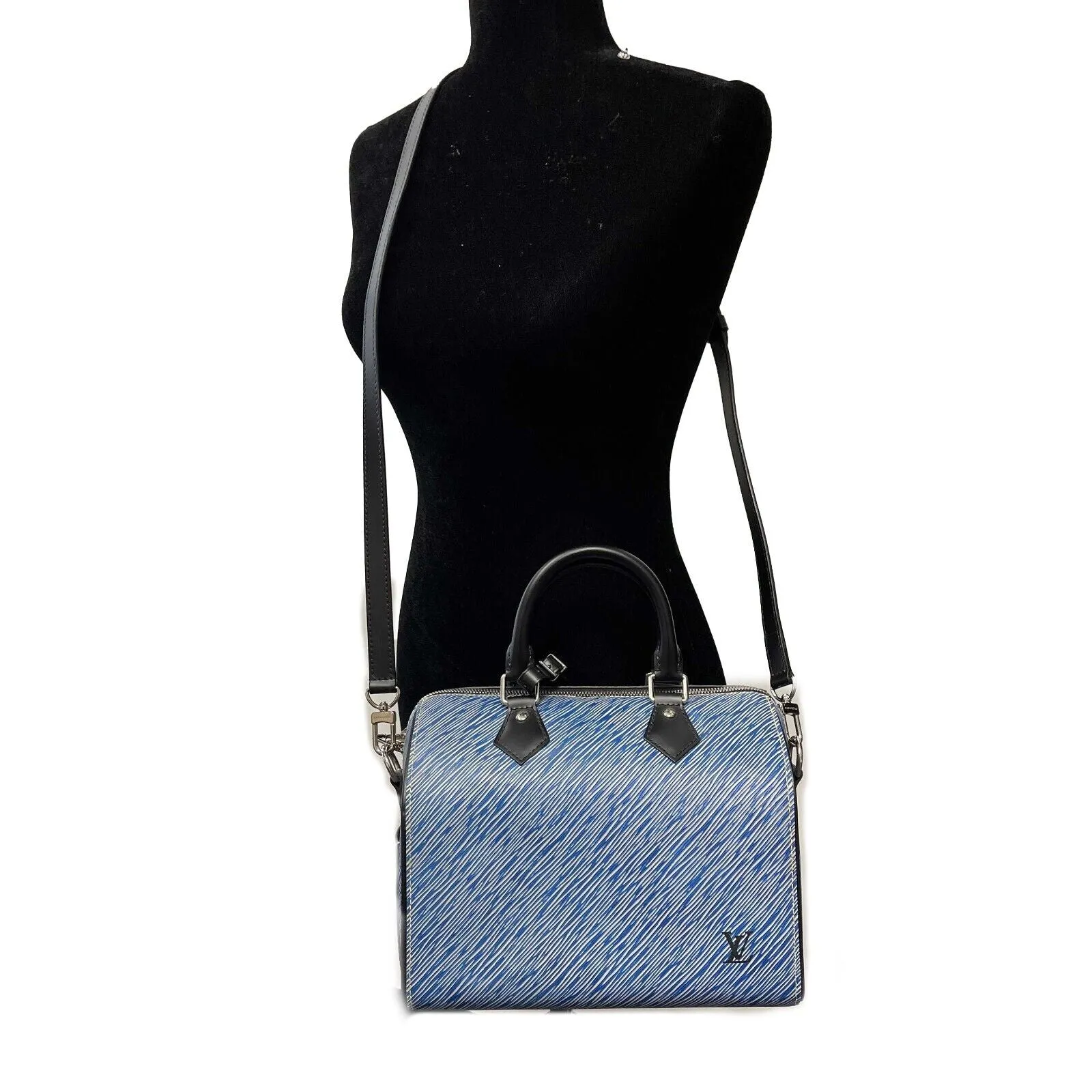 Louis Vuitton - Speedy Bandouliere - Blue Top Handle w/ Strap