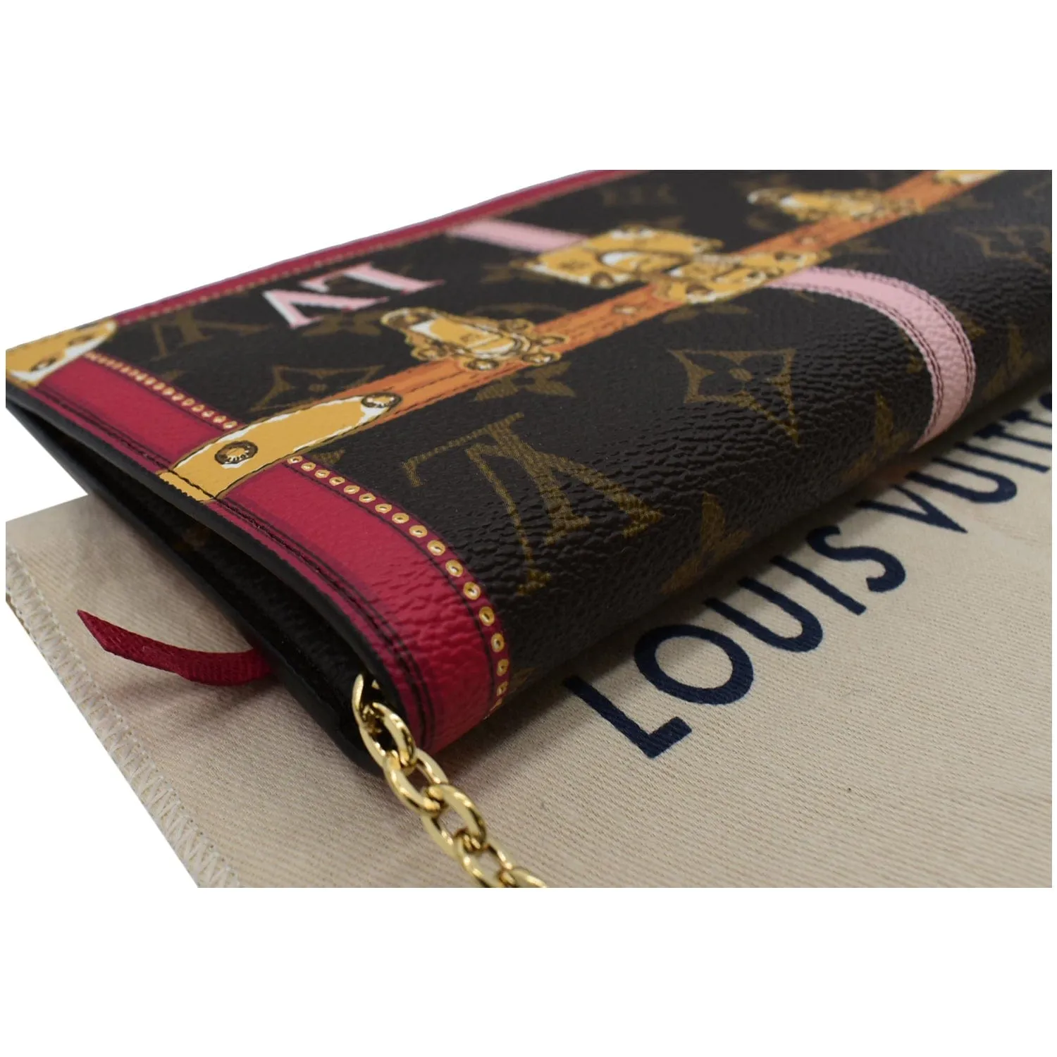 LOUIS VUITTON Summer Trunks Pochette Monogram Canvas Shoulder Bag Brown