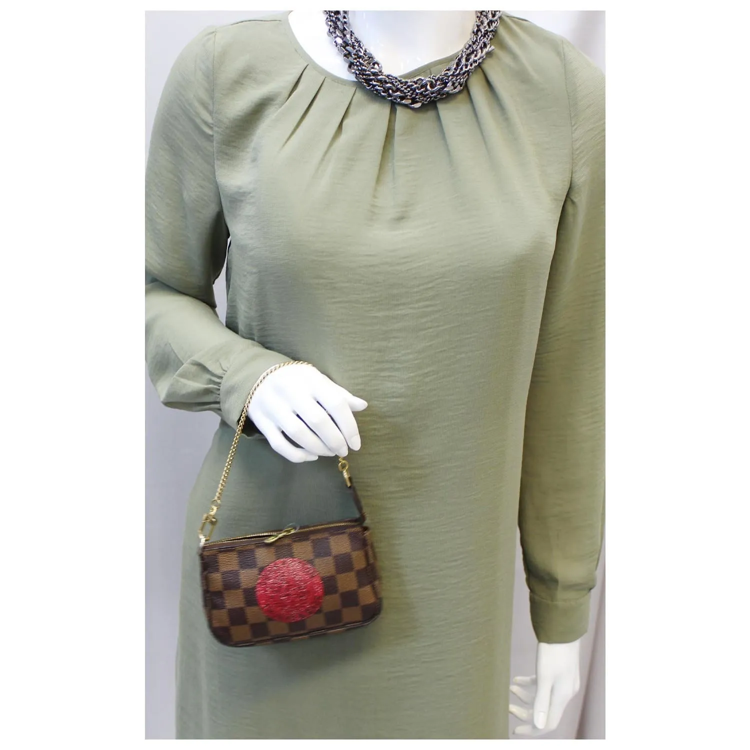 LOUIS VUITTON Trunks and Bags Damier Ebene Mini Pochette Accessories