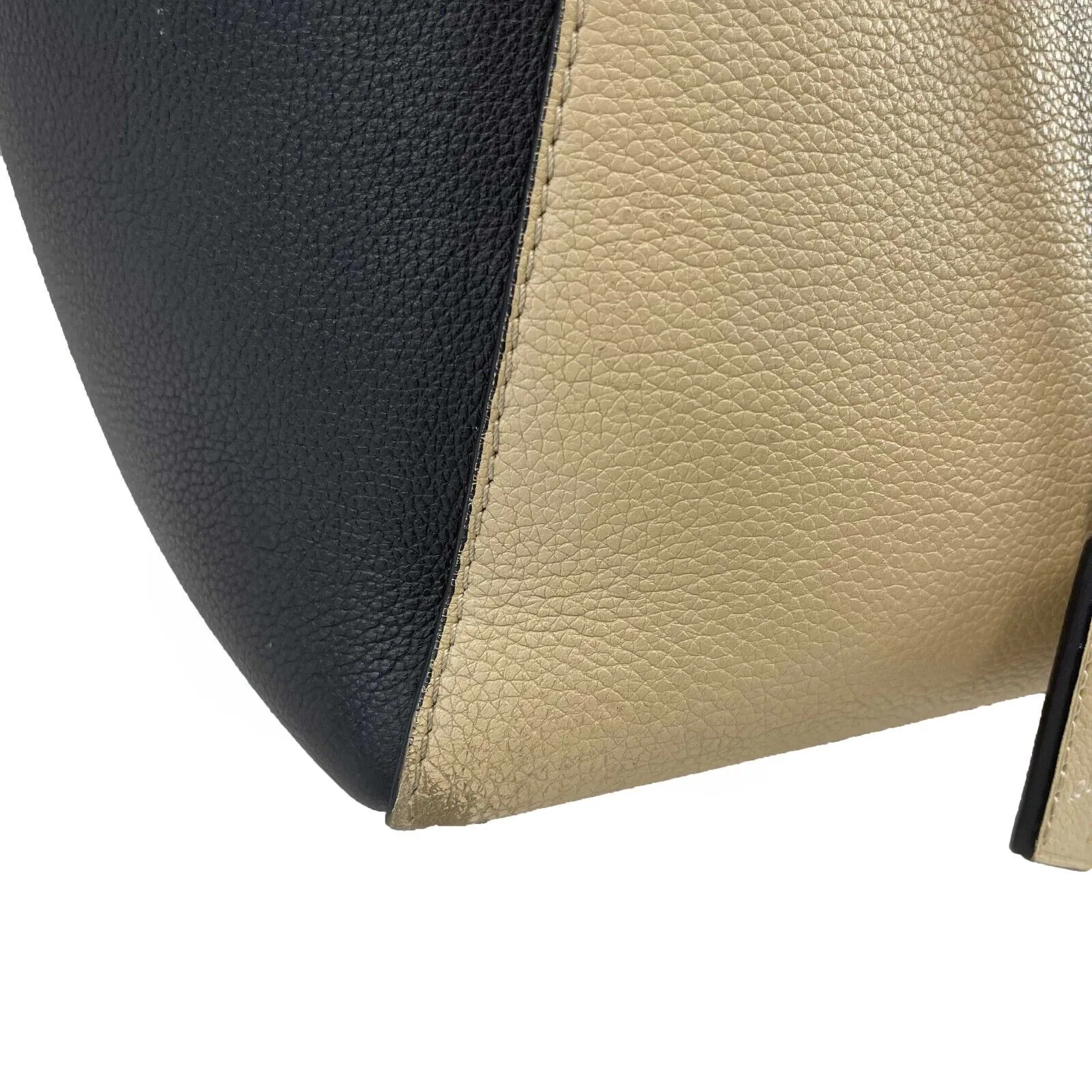 Louis Vuitton Twist Lock Me Go Tote Taurillon Beige and Black Handbag