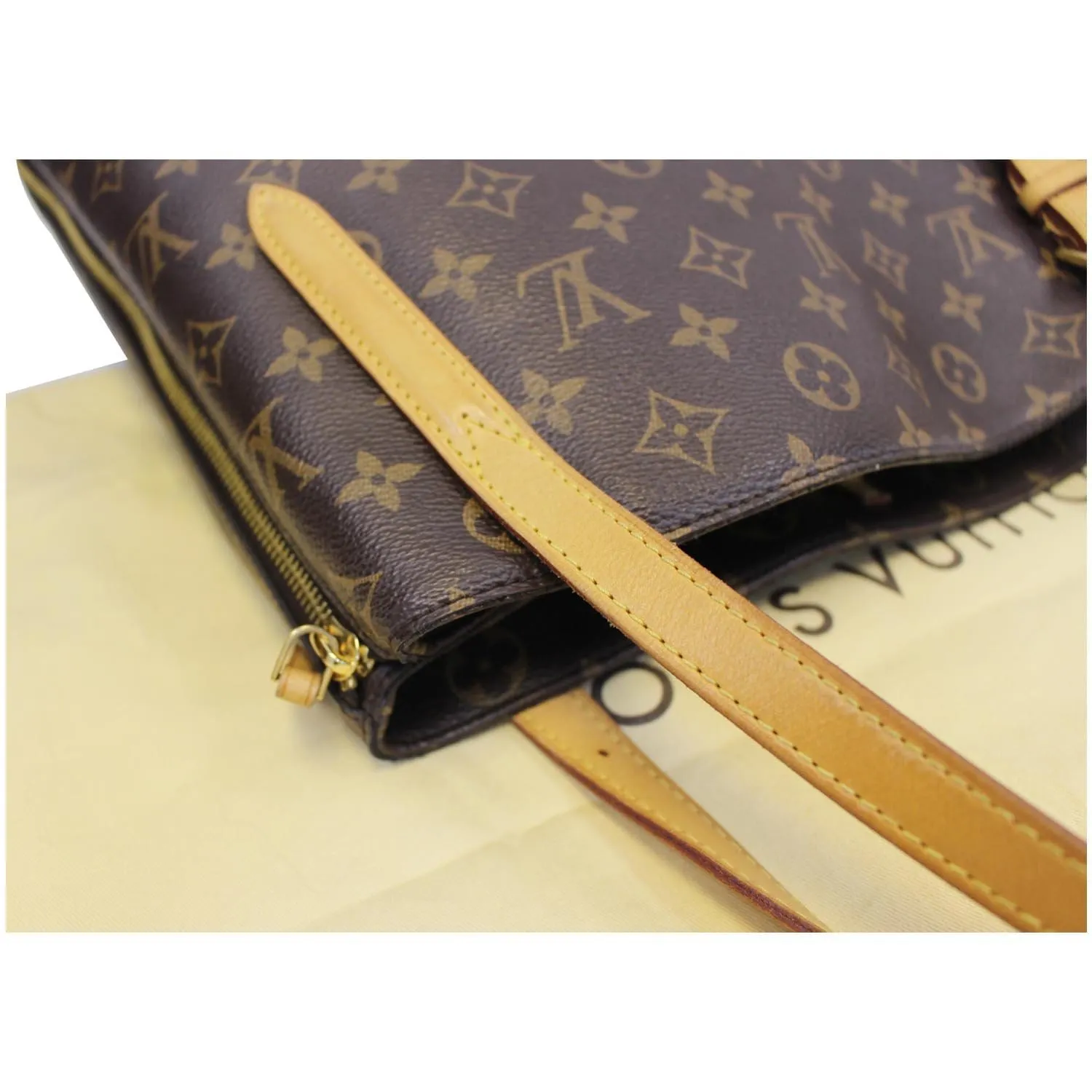 LOUIS VUITTON Voltaire Monogram Canvas Shoulder Bag Brown