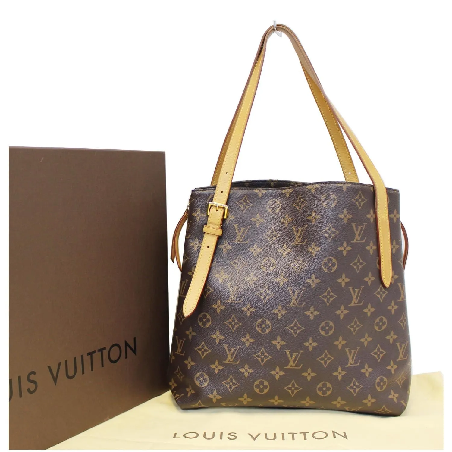 LOUIS VUITTON Voltaire Monogram Canvas Shoulder Bag Brown