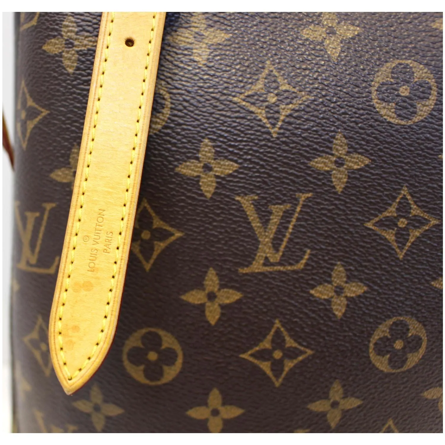 LOUIS VUITTON Voltaire Monogram Canvas Shoulder Bag Brown