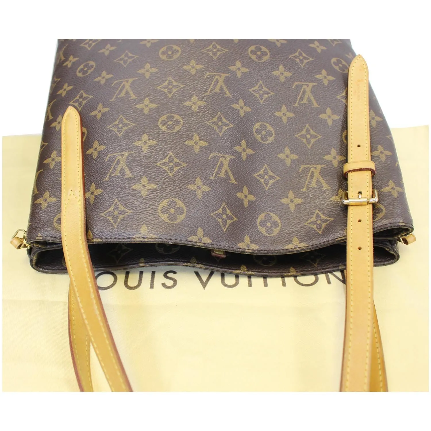 LOUIS VUITTON Voltaire Monogram Canvas Shoulder Bag Brown