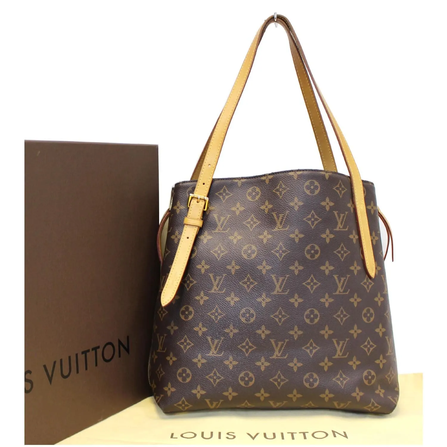 LOUIS VUITTON Voltaire Monogram Canvas Shoulder Bag Brown
