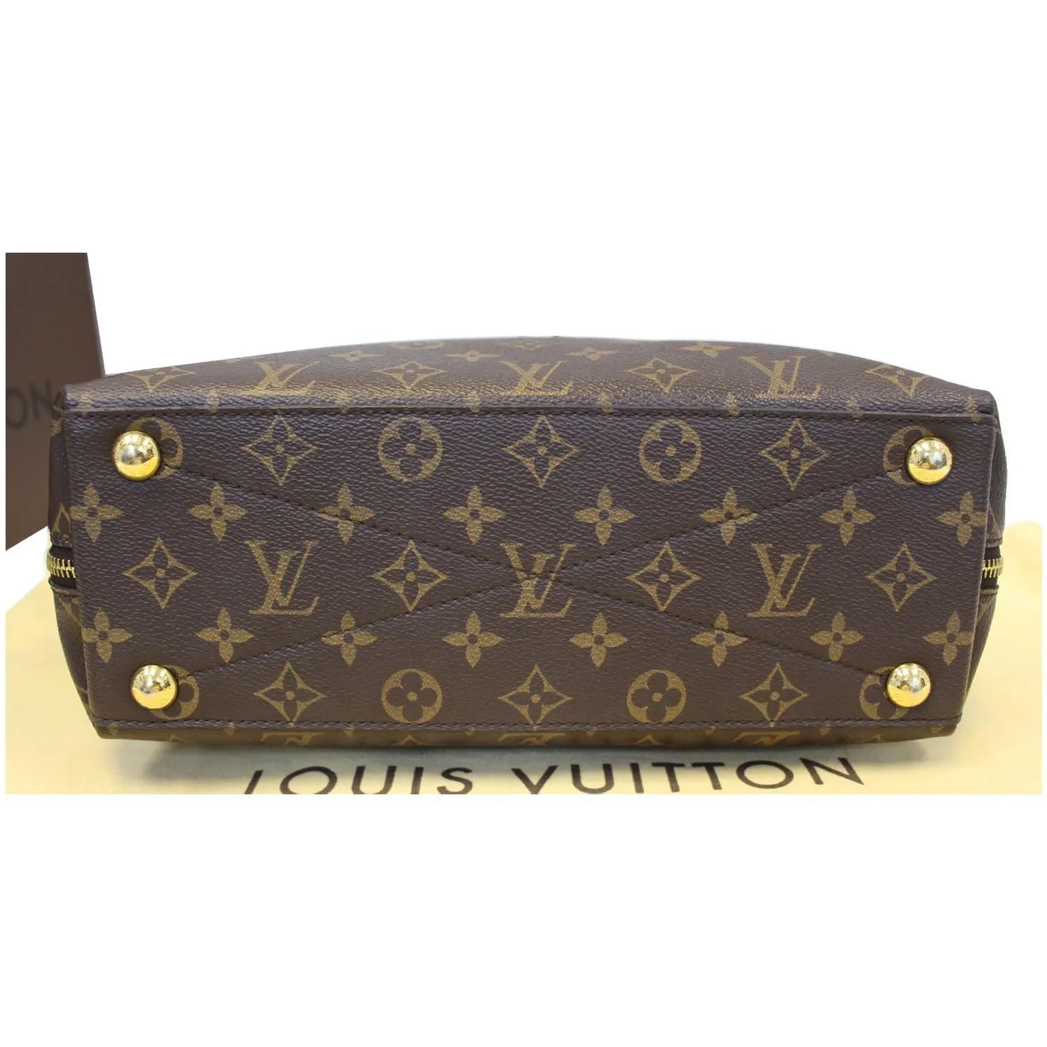LOUIS VUITTON Voltaire Monogram Canvas Shoulder Bag Brown