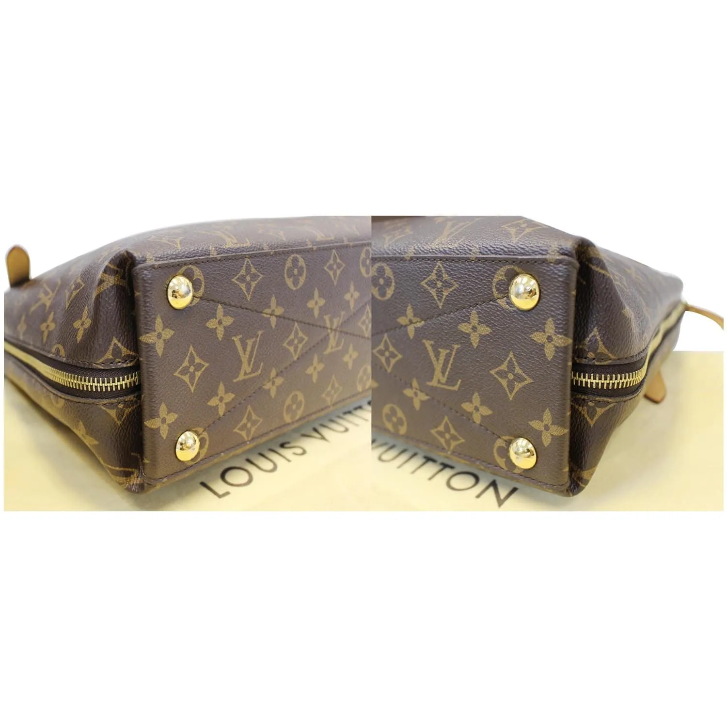 LOUIS VUITTON Voltaire Monogram Canvas Shoulder Bag Brown