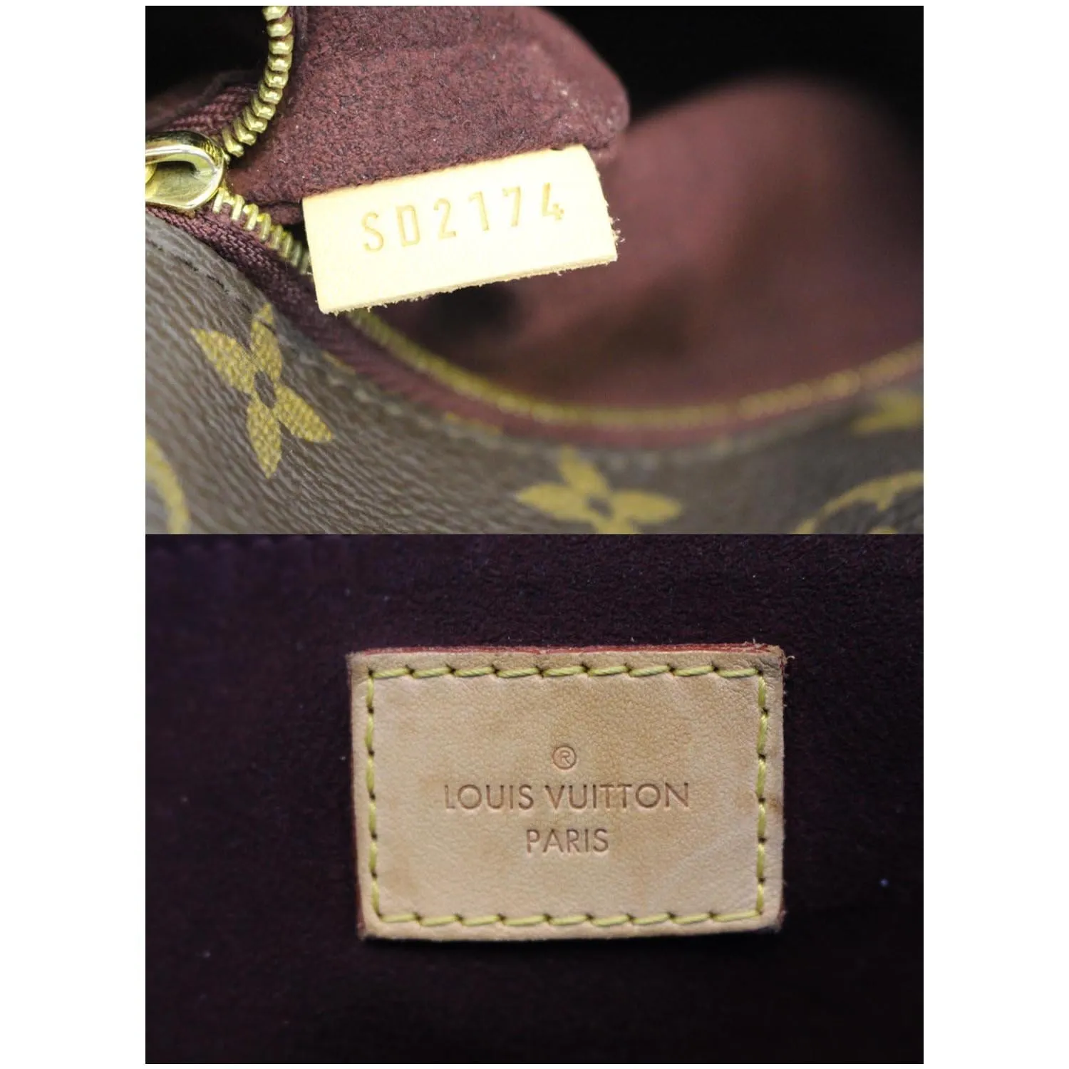 LOUIS VUITTON Voltaire Monogram Canvas Shoulder Bag Brown