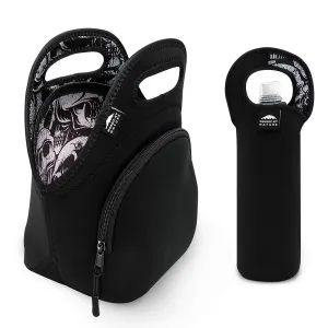 LUNCH BAG SET 12" SKULLS