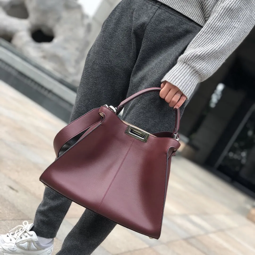 Luxury Brand Natural Cowskin Office Ladies Handbags Women Bags Designer Fashion Genuine Leather Bags Large Tote Women Handbags