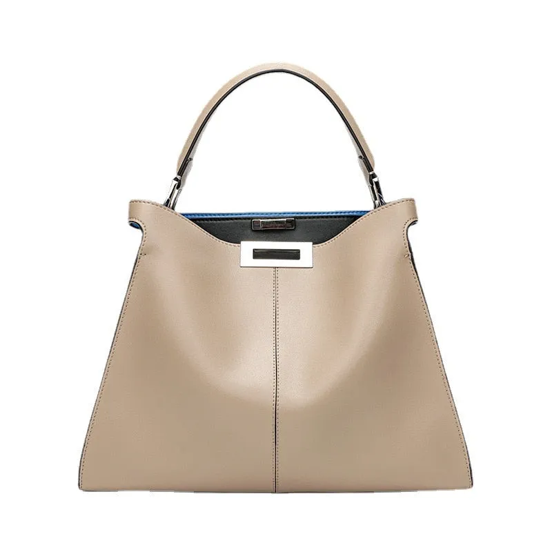 Luxury Brand Natural Cowskin Office Ladies Handbags Women Bags Designer Fashion Genuine Leather Bags Large Tote Women Handbags