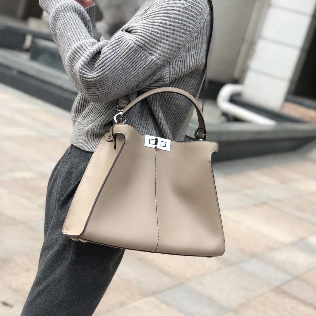 Luxury Brand Natural Cowskin Office Ladies Handbags Women Bags Designer Fashion Genuine Leather Bags Large Tote Women Handbags