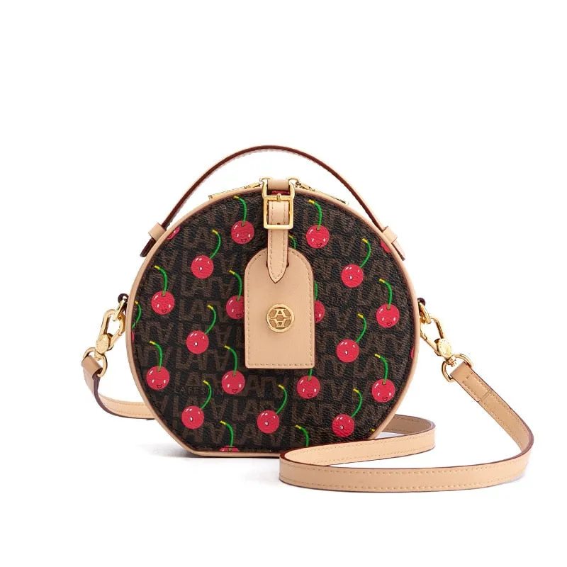 Luxury Cherry Theme Round Bag