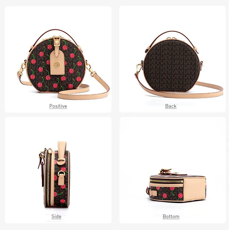 Luxury Cherry Theme Round Bag