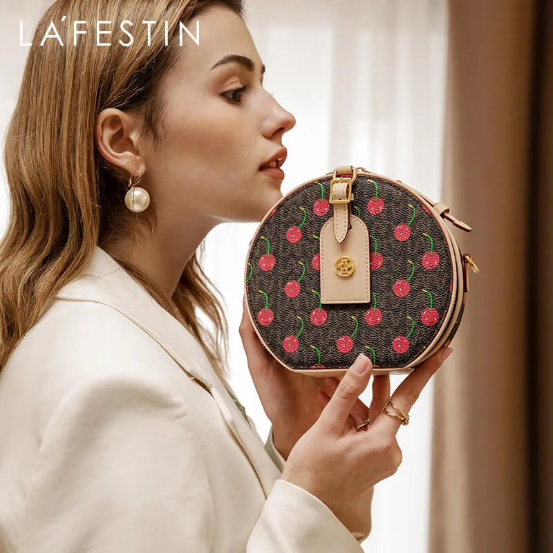 Luxury Cherry Theme Round Bag
