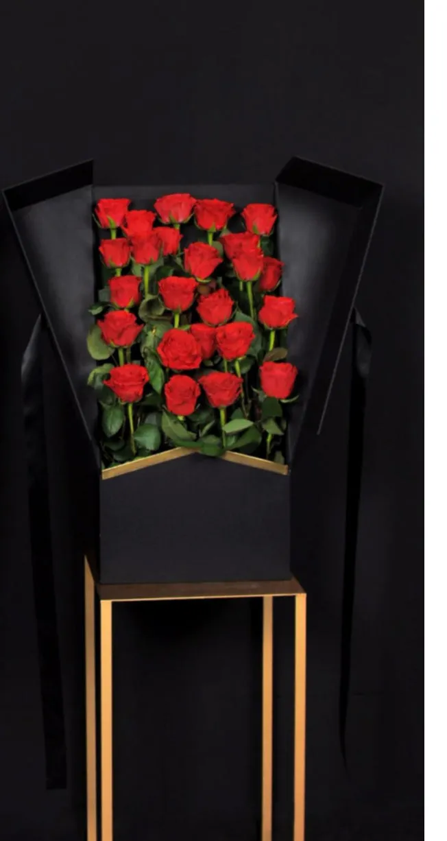 Luxury Extra-Large Black Double-Door Flower Box