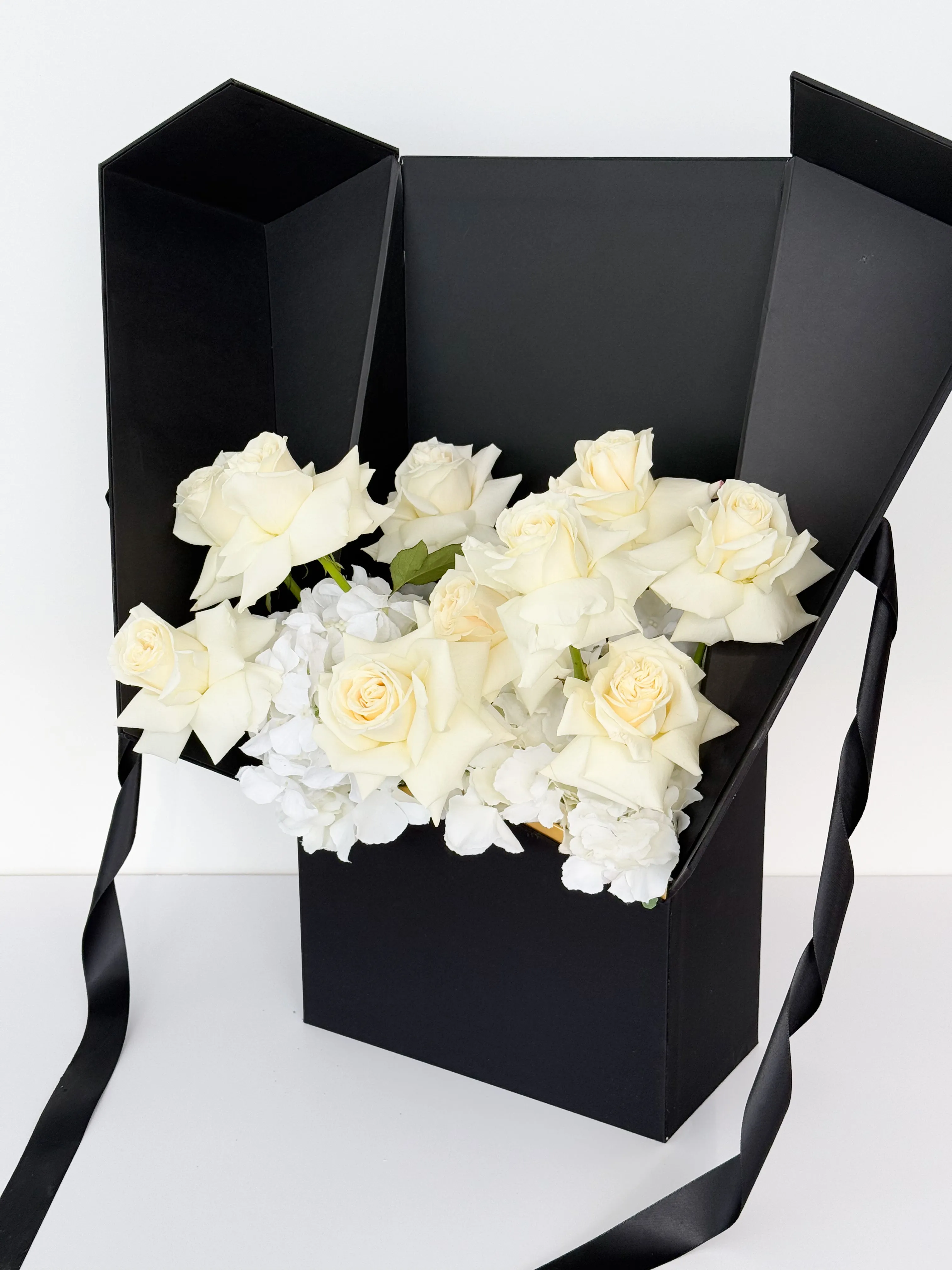Luxury Extra-Large Black Double-Door Flower Box