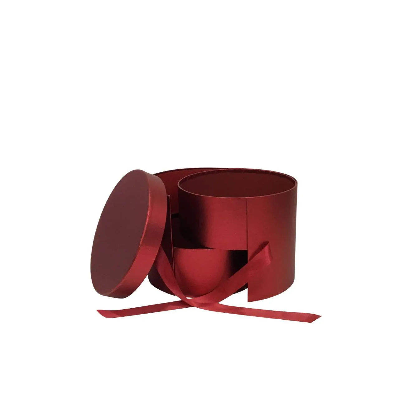 Luxury Round two-drawer Flower/Gift Box in Gold