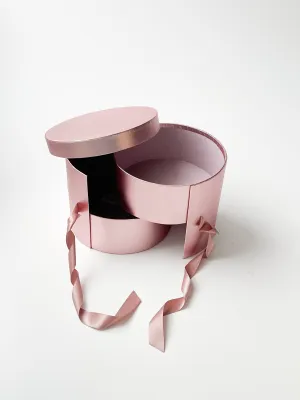 Luxury Round two-drawer Flower/Gift Box in Gold