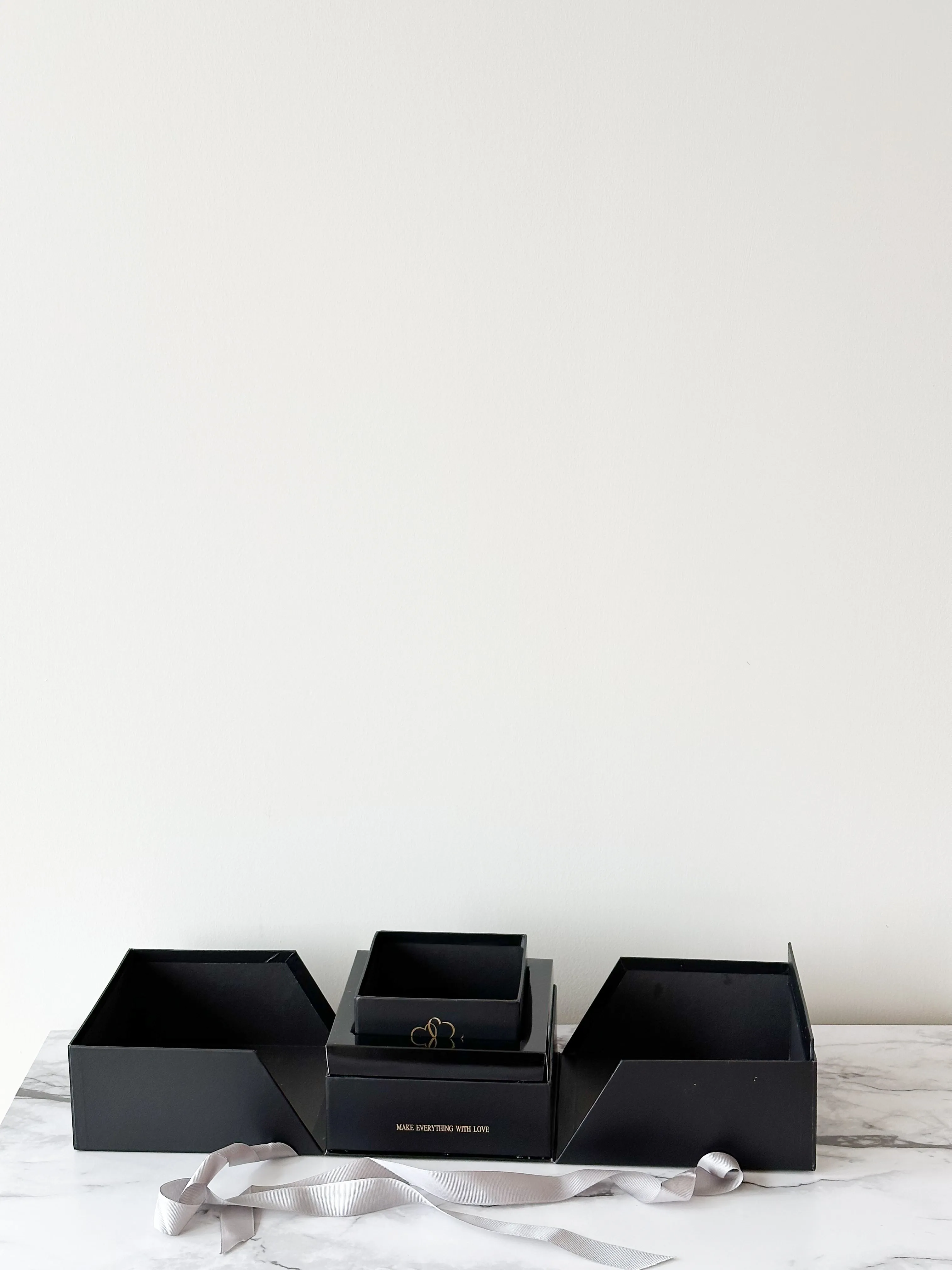 Luxury Square Box With An Open Top & Square Cut Out