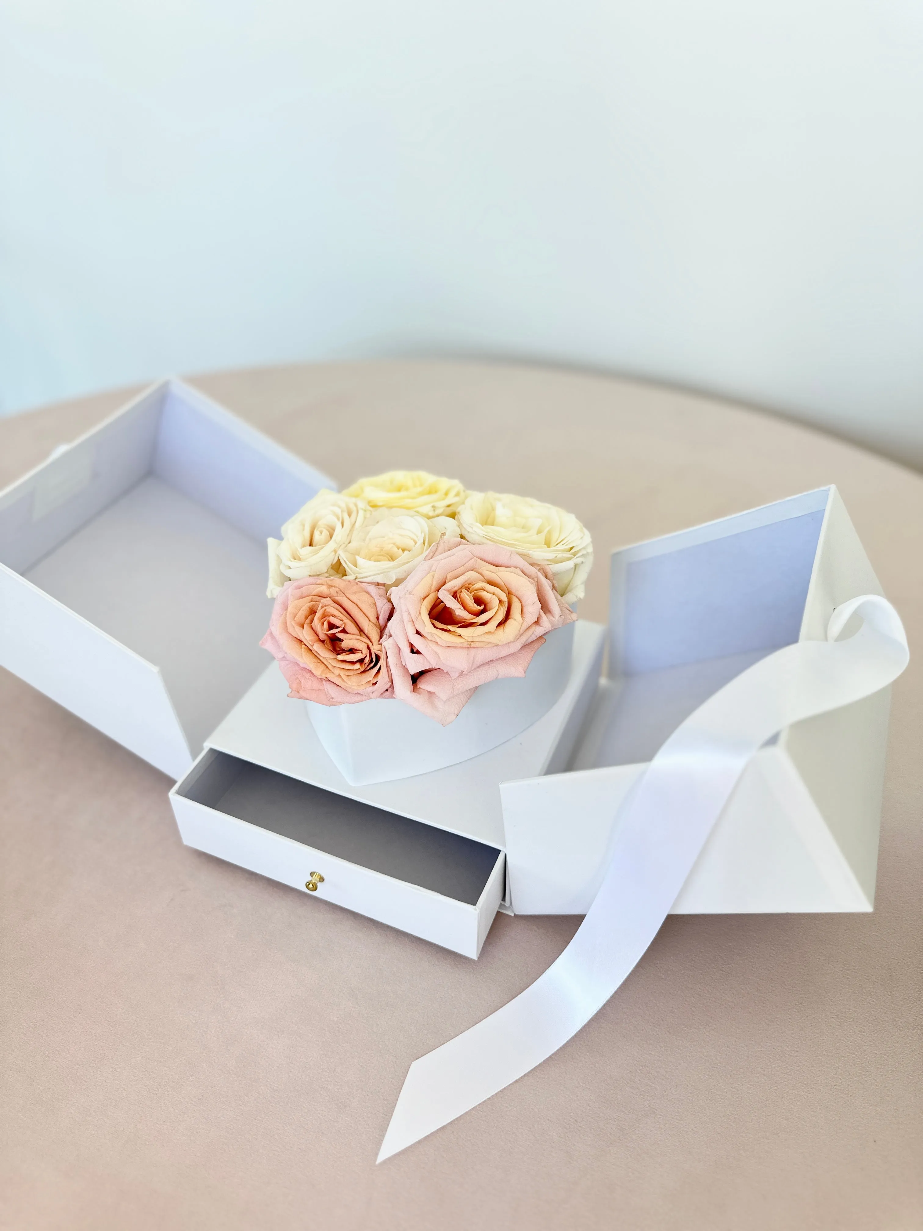 Luxury Square Gift Box with Drawer & Heart Cut-Out