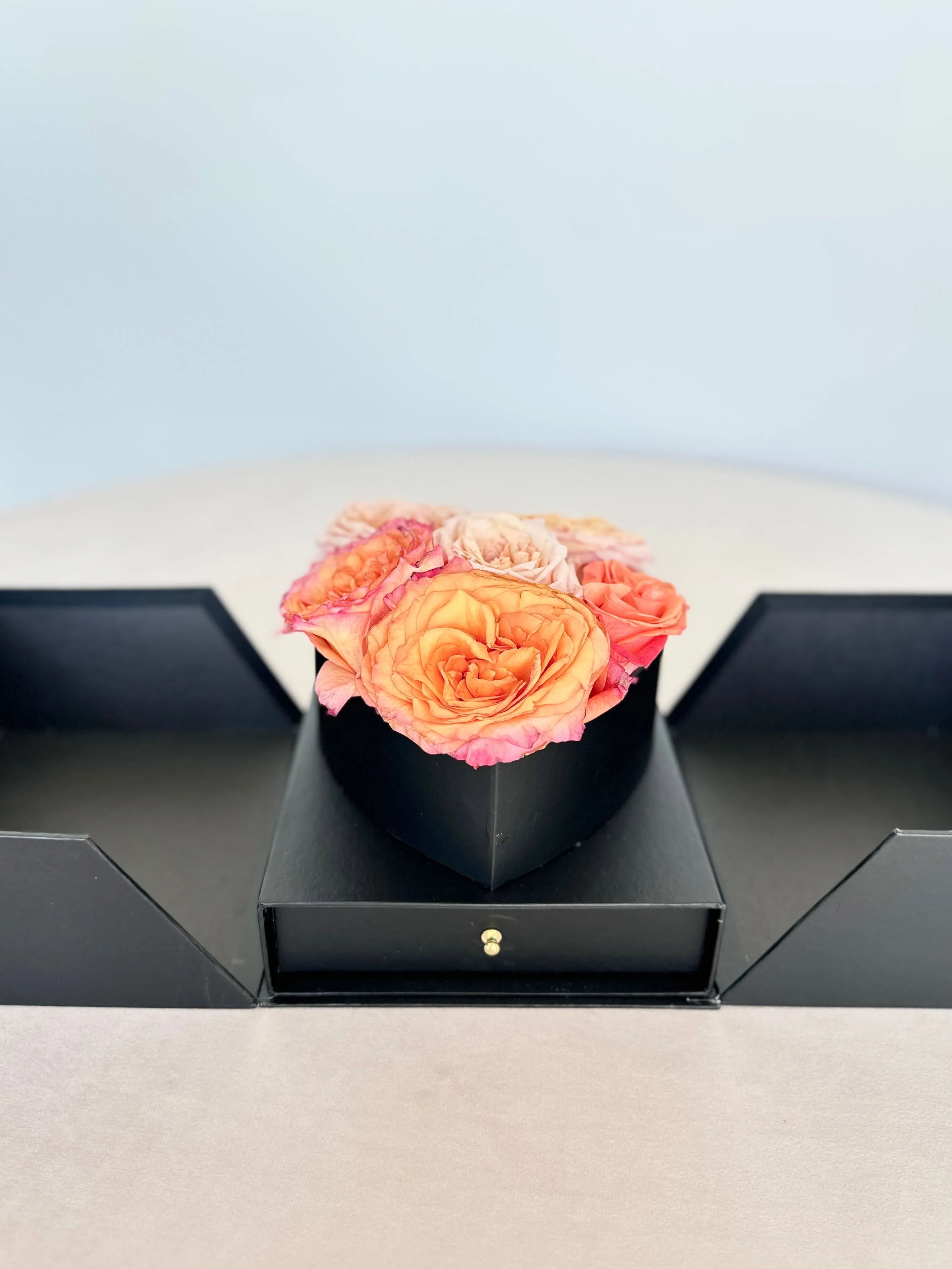 Luxury Square Gift Box with Drawer & Heart Cut-Out