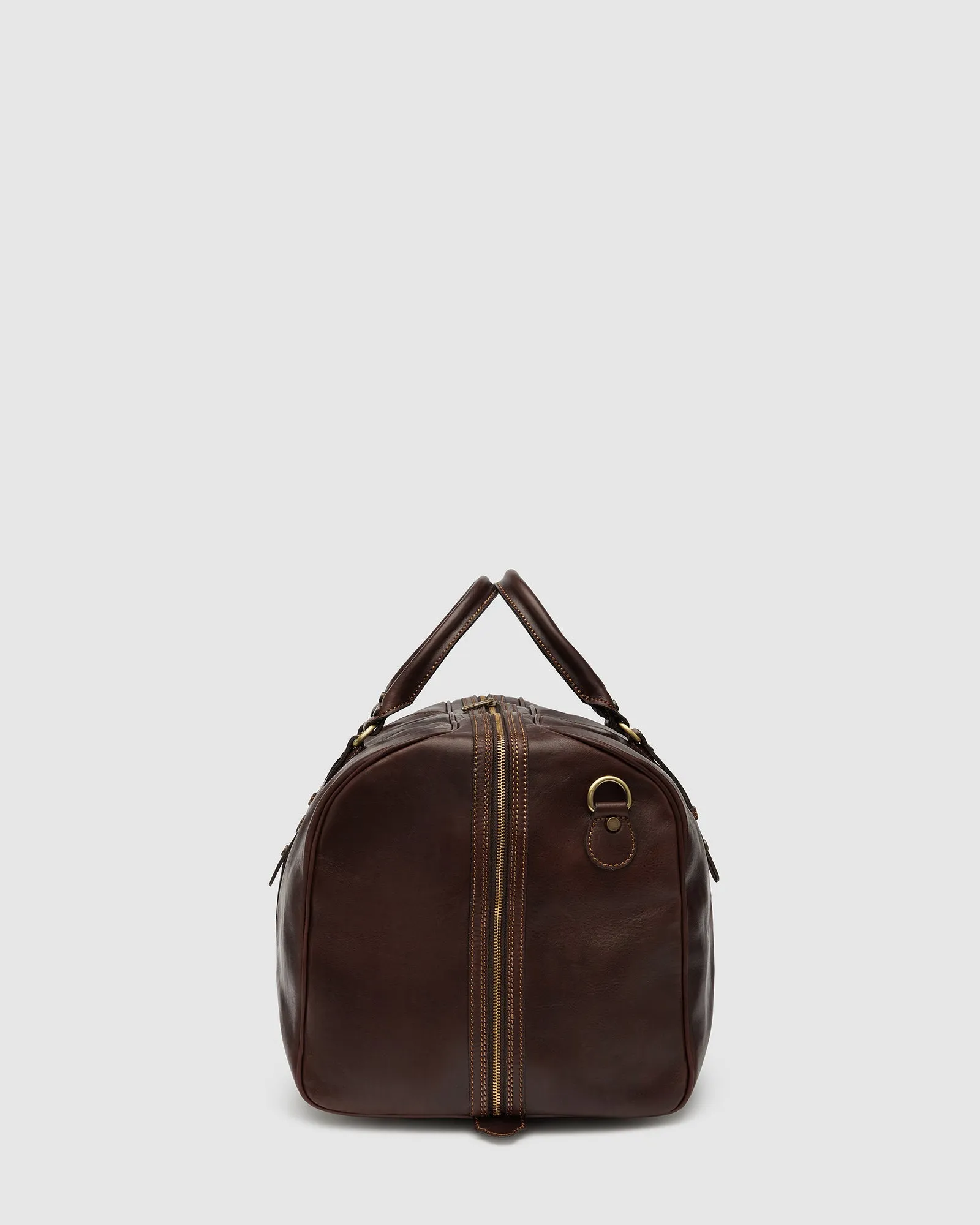 Marco Polo Chocolate Leather Large Duffle Bag