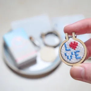 Marvling Bros - Love Letters Mini Hoop Cross Stitch in a matchbox