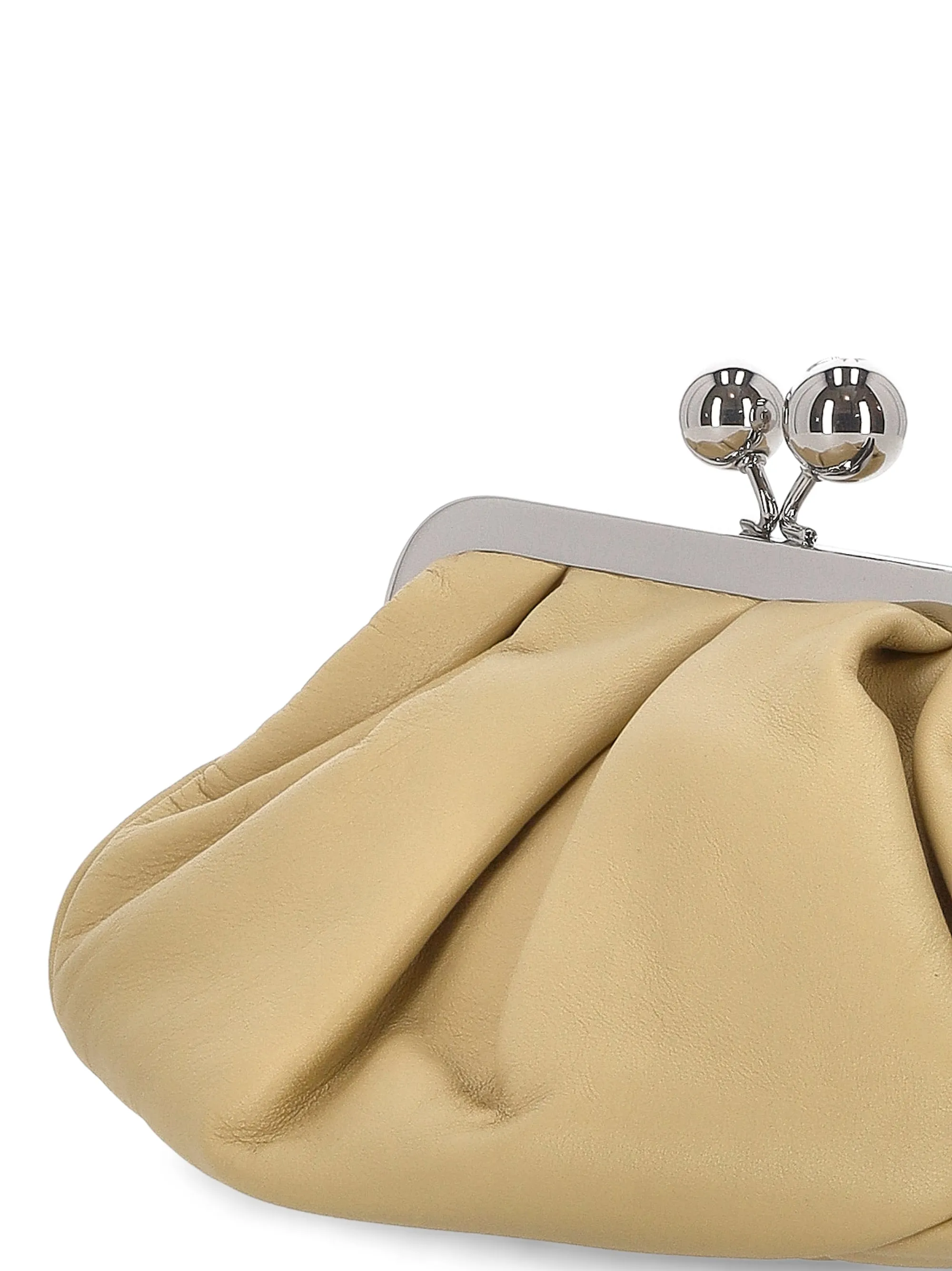 Max Mara Weekend Beige Leather Clutch
