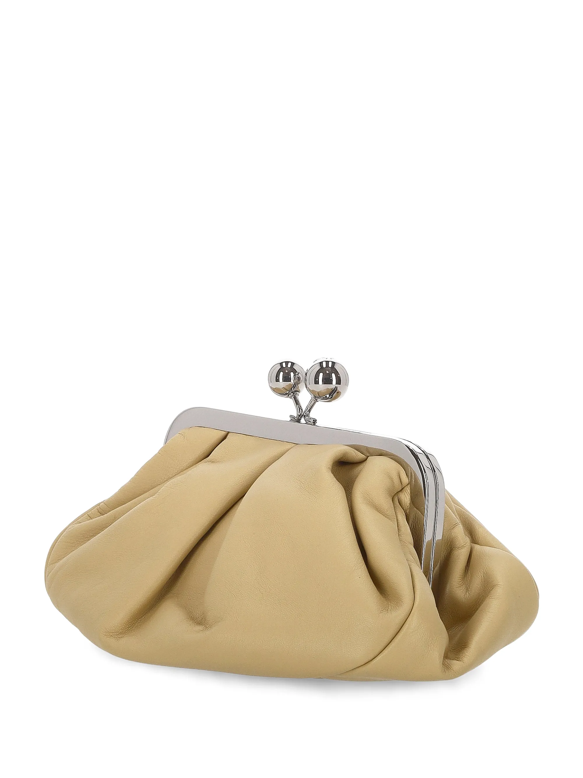 Max Mara Weekend Beige Leather Clutch