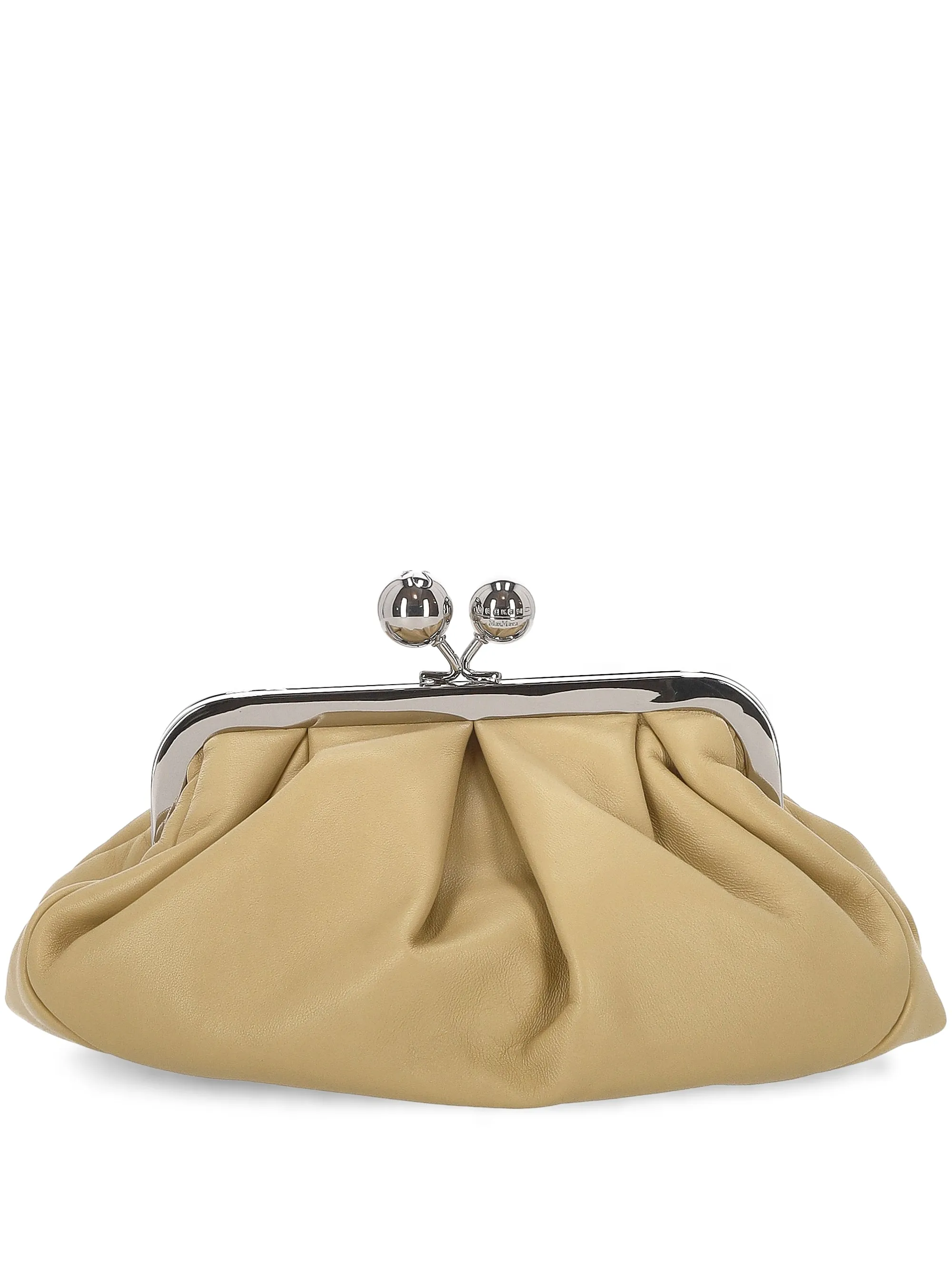 Max Mara Weekend Beige Leather Clutch