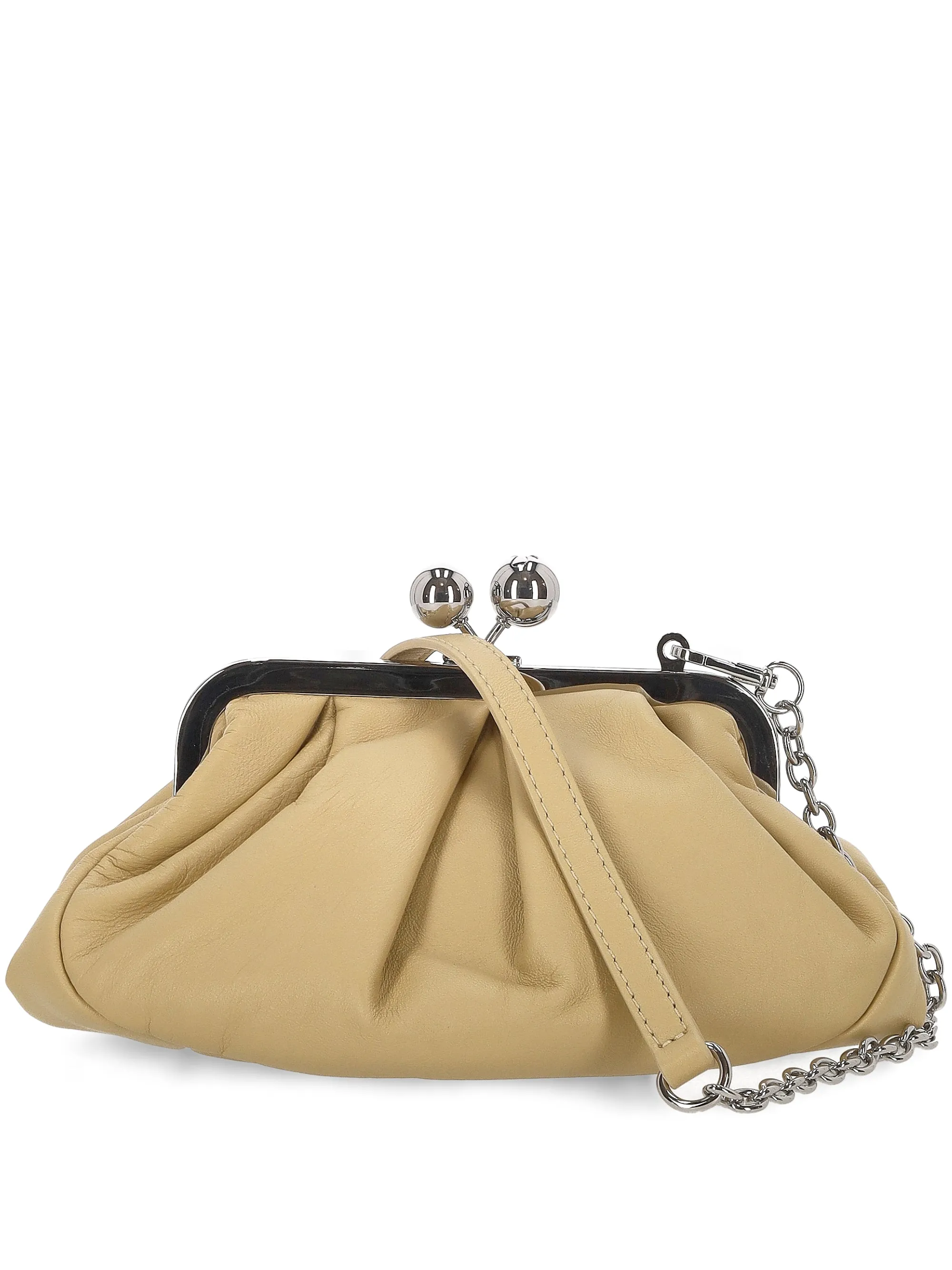 Max Mara Weekend Beige Leather Clutch