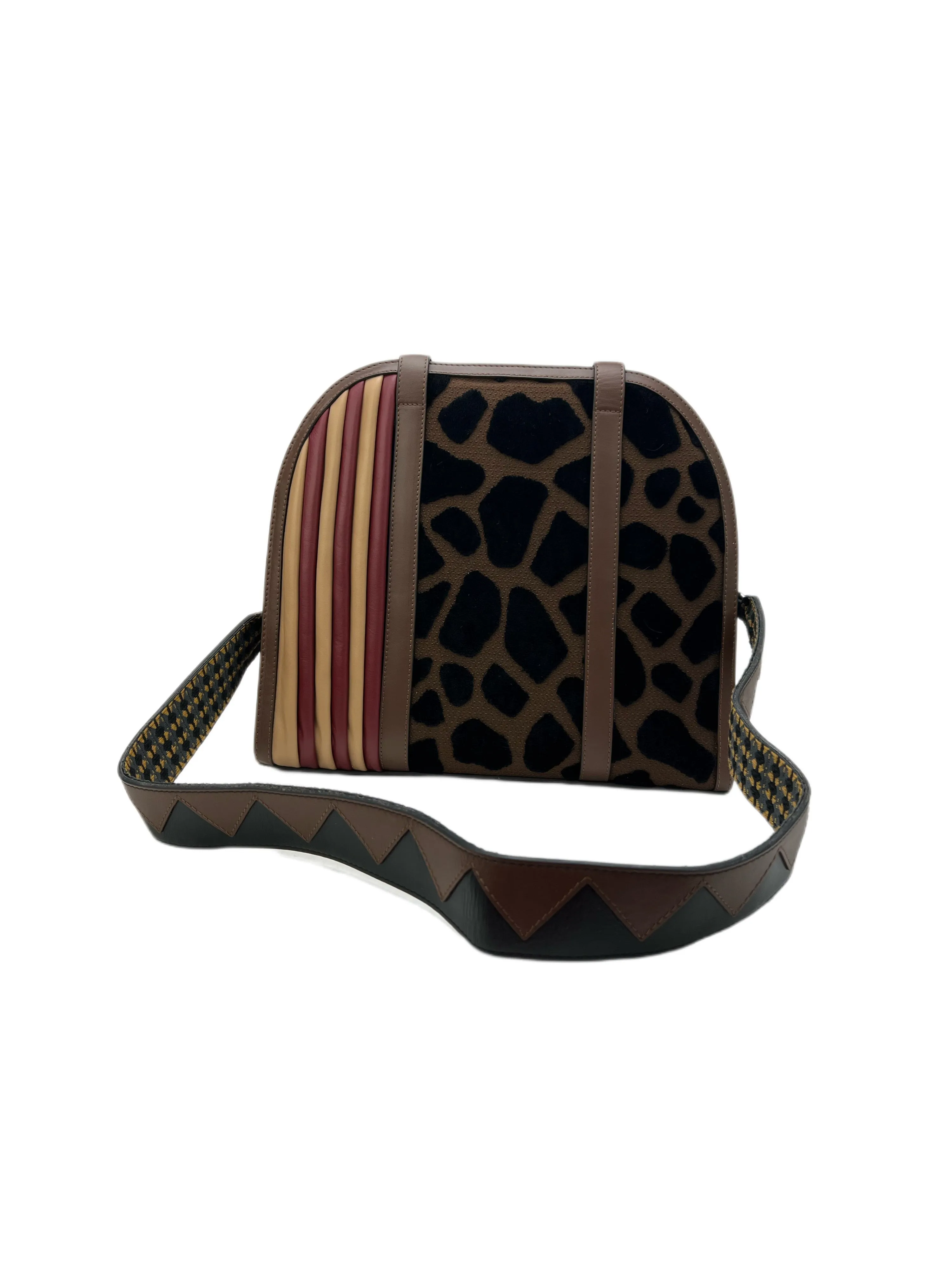 Max Mara Women's Brown Titaniai Zipper Closure Large Satchel Handbag NWT