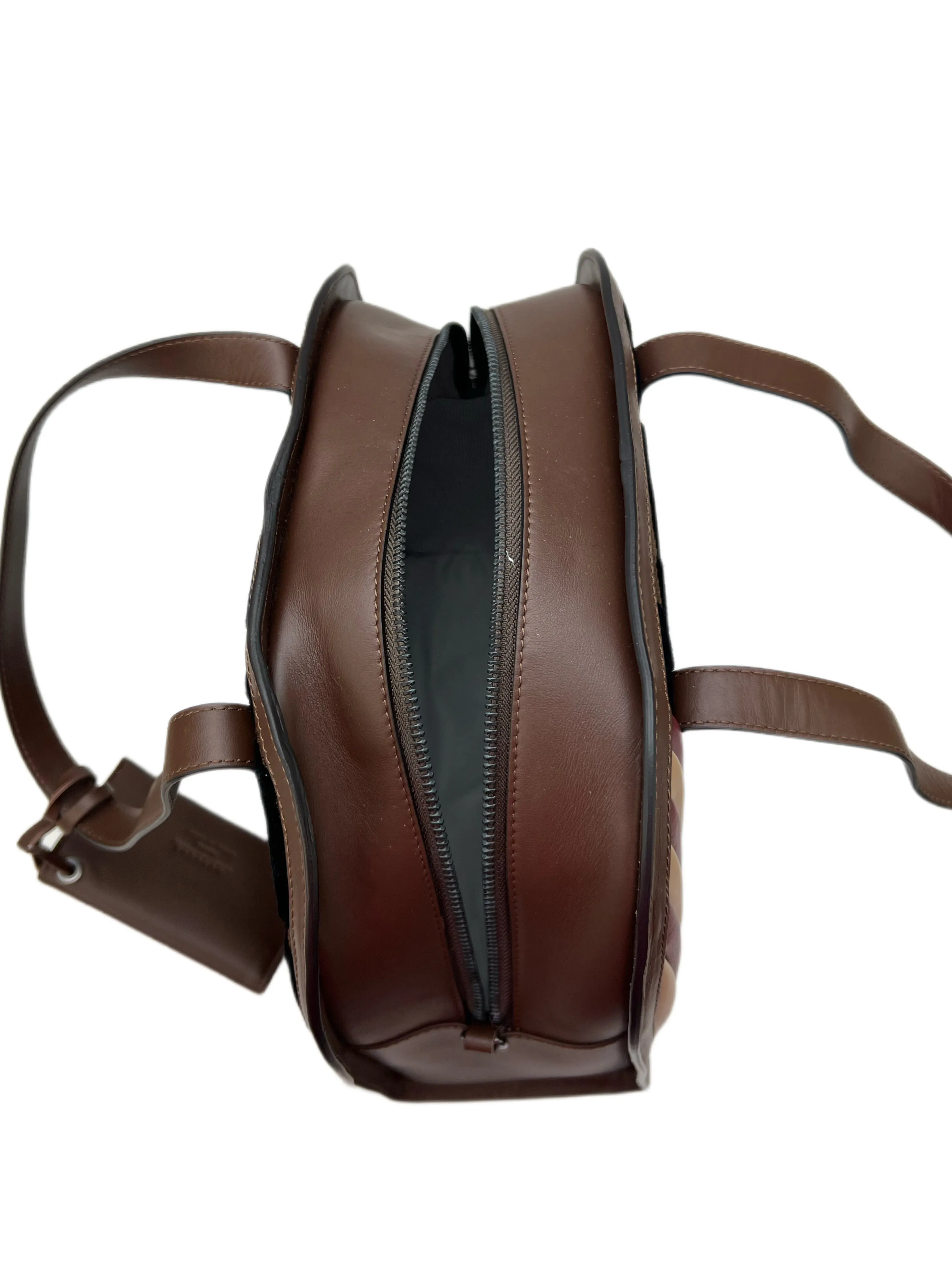 Max Mara Women's Brown Titaniai Zipper Closure Large Satchel Handbag NWT