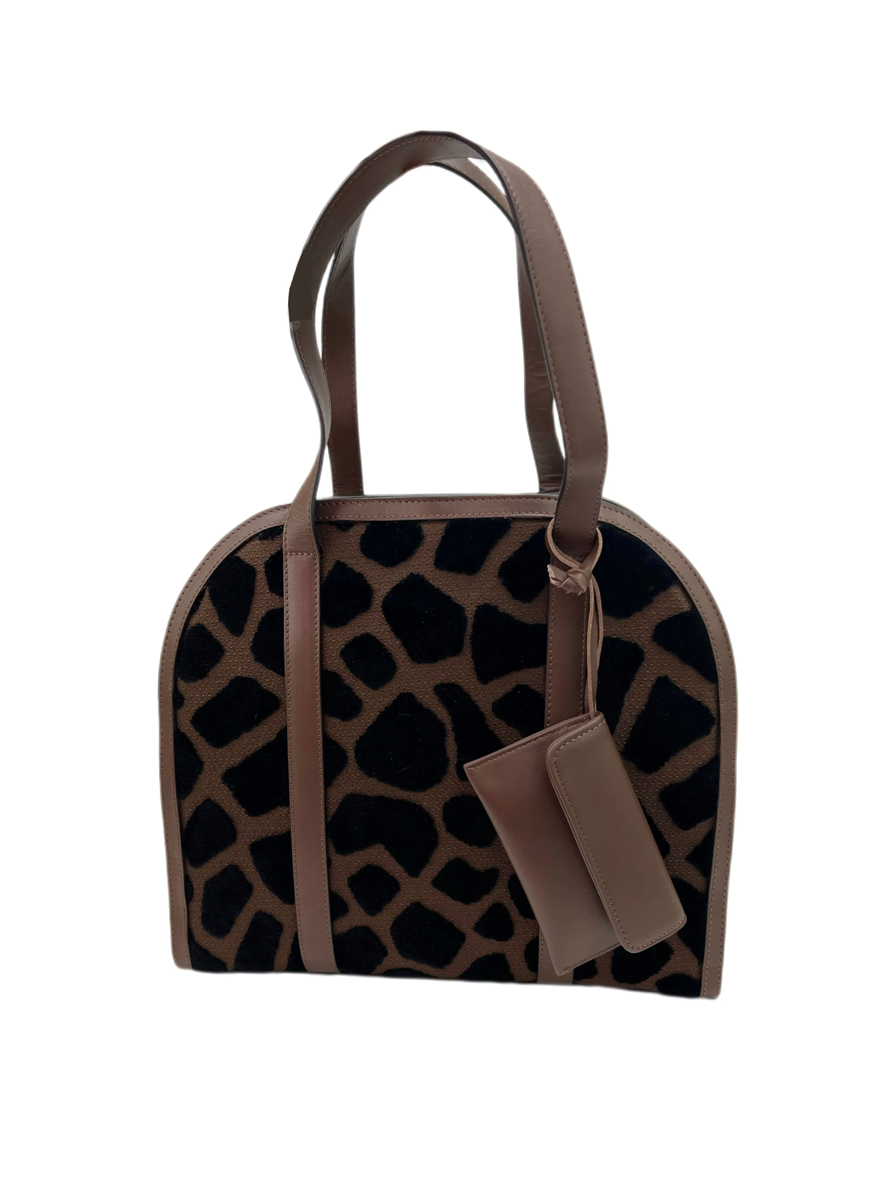 Max Mara Women's Brown Titaniai Zipper Closure Large Satchel Handbag NWT