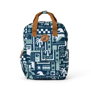 MINI BACKPACK Blue Postcards