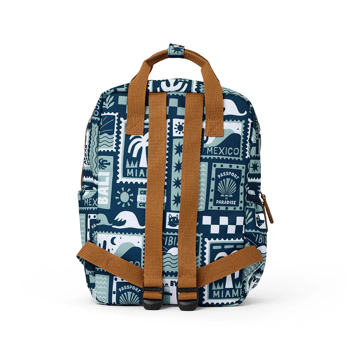 MINI BACKPACK Blue Postcards