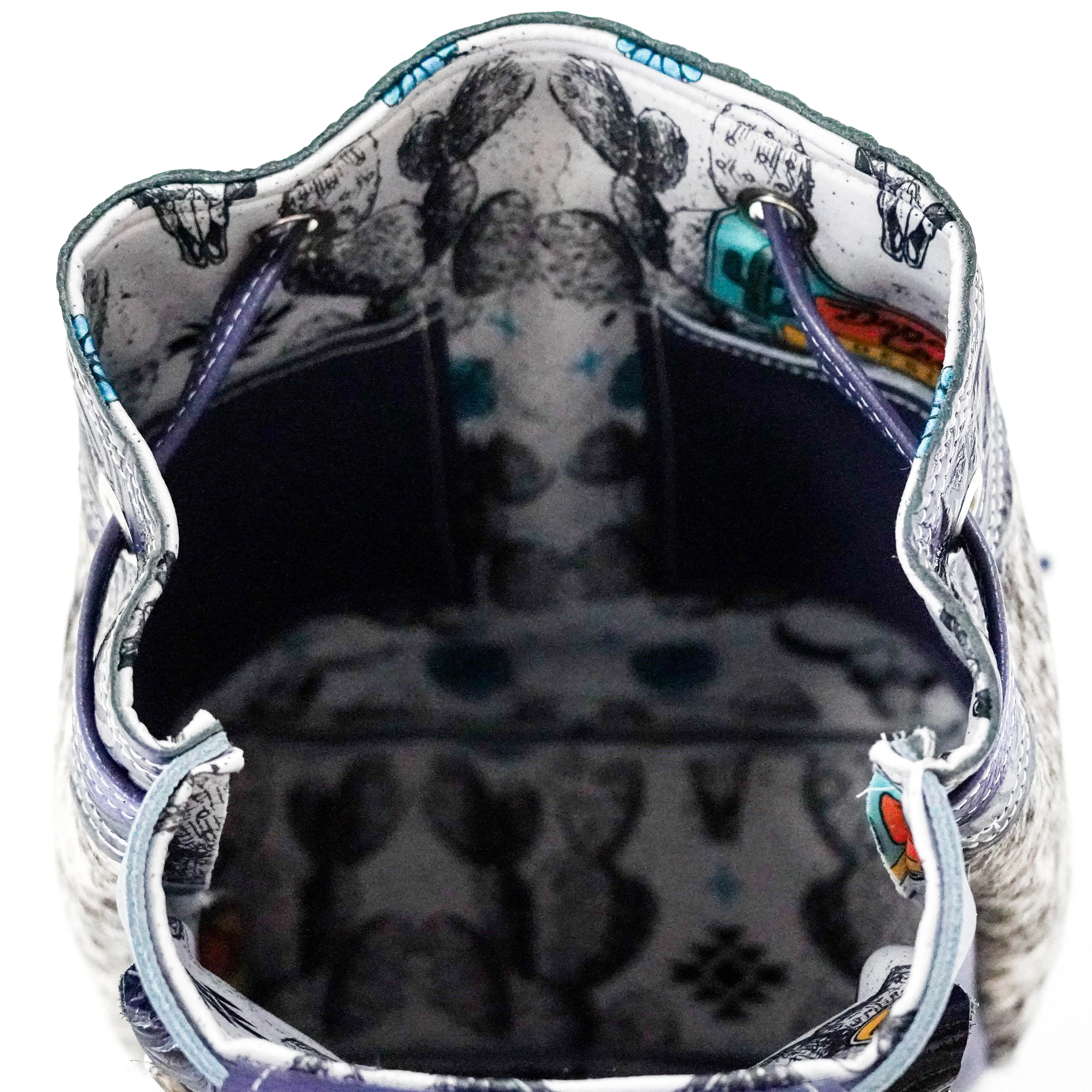 Mini Kelsea Backpack - Salt/Pepper w/ Midnight Caracole