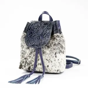 Mini Kelsea Backpack - Salt/Pepper w/ Midnight Caracole