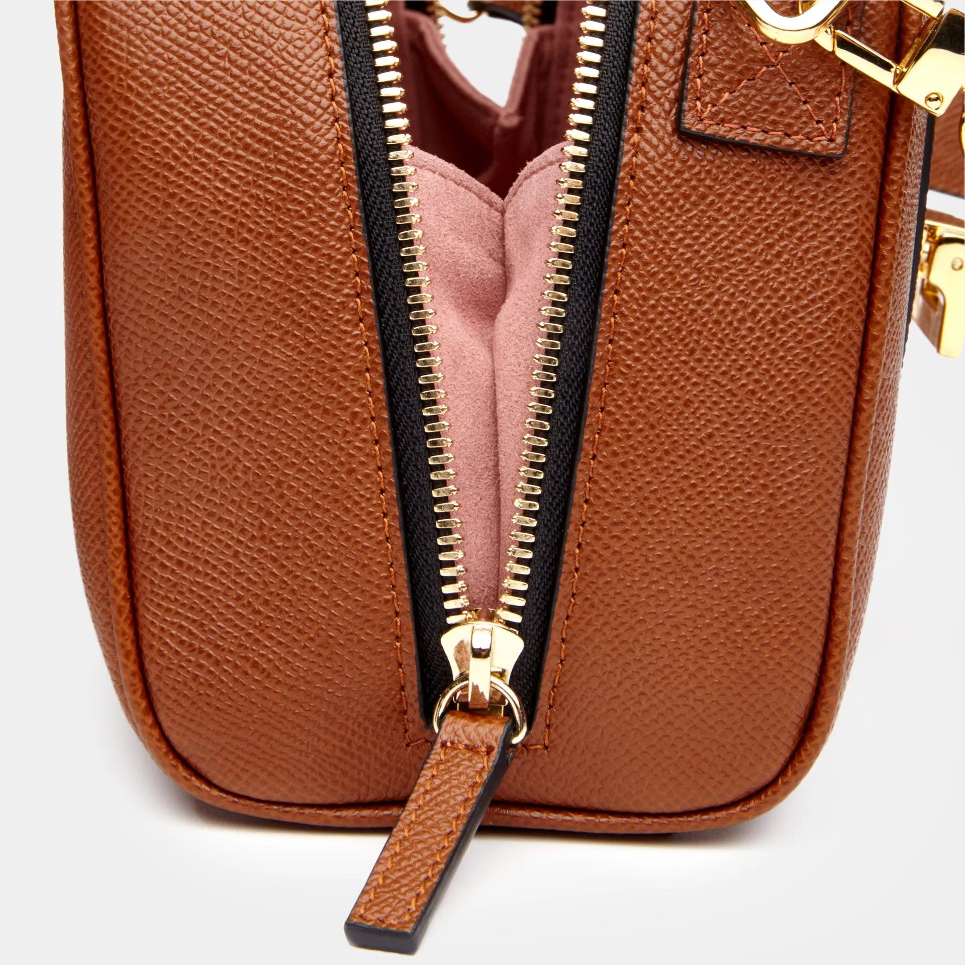 Mini Palermo Italian Leather Crossbody In Acorn