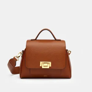 Mini Palermo Italian Leather Crossbody In Acorn