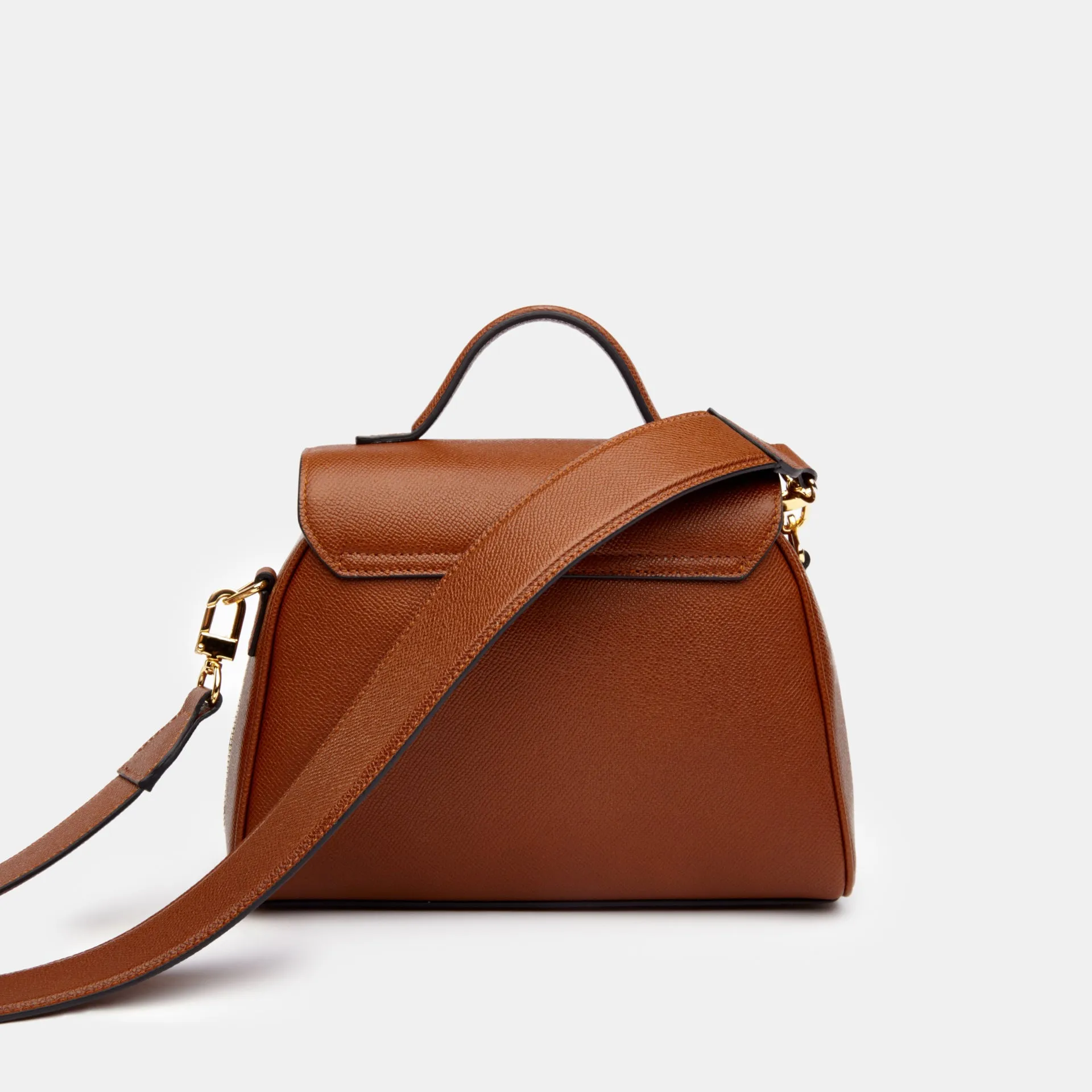 Mini Palermo Italian Leather Crossbody In Acorn