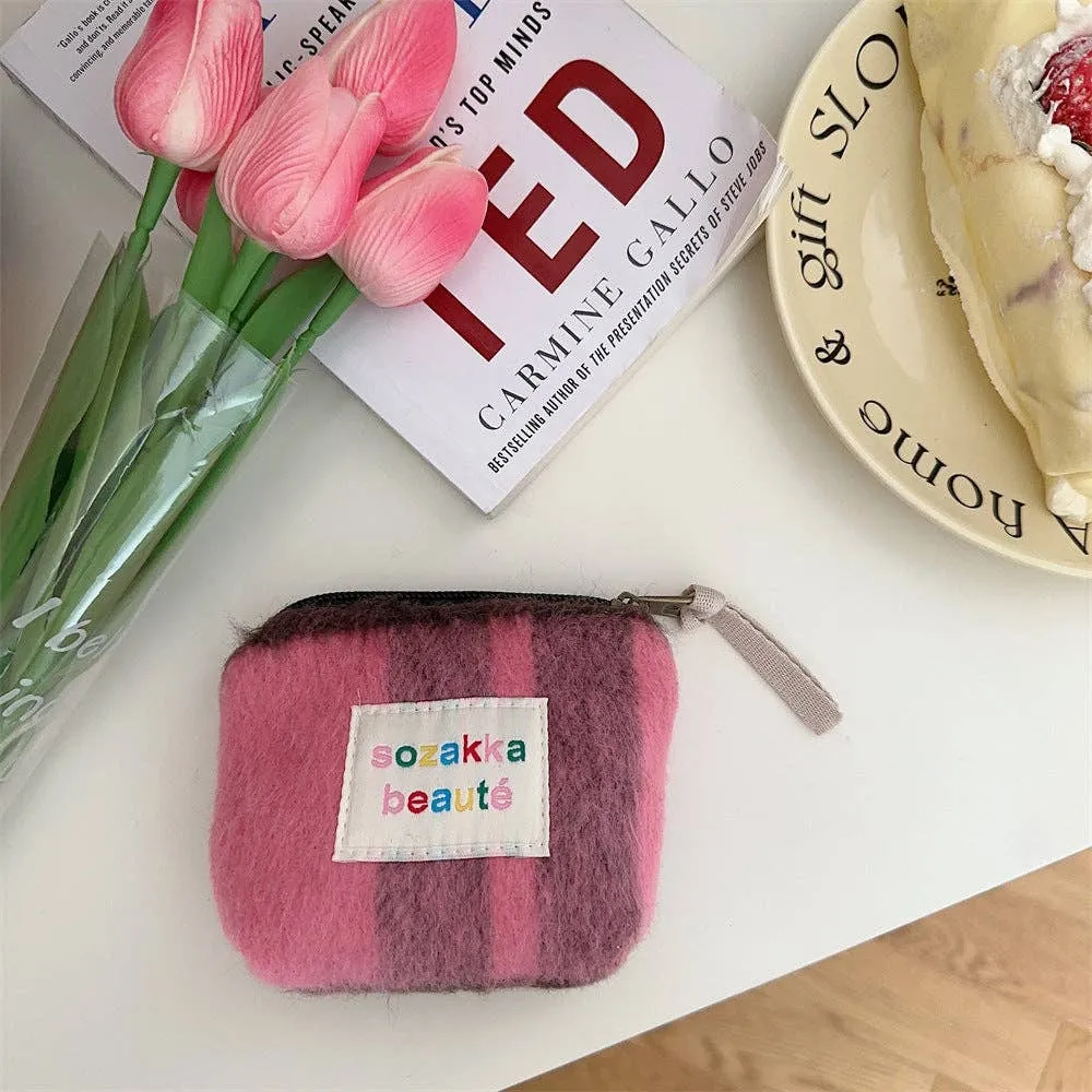 Mini Plush Makeup Bag