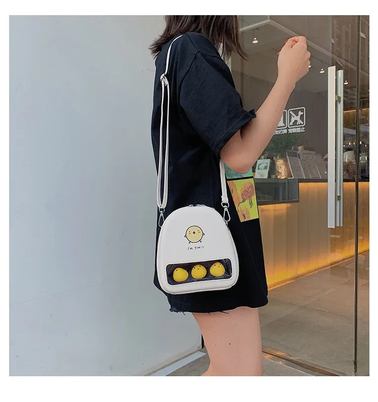Mini PU shoulder bag - chick rabbit pig