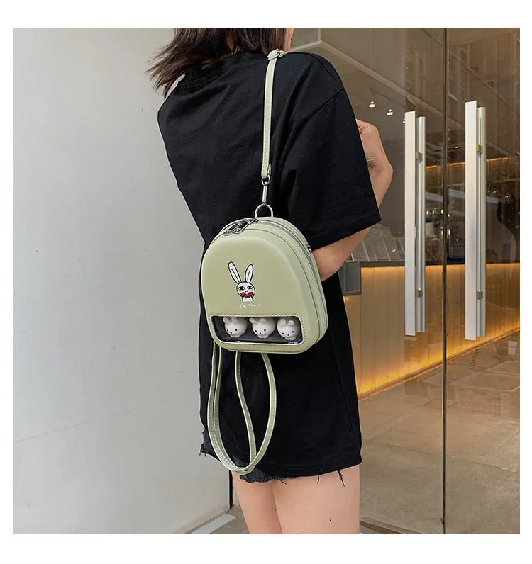 Mini PU shoulder bag - chick rabbit pig