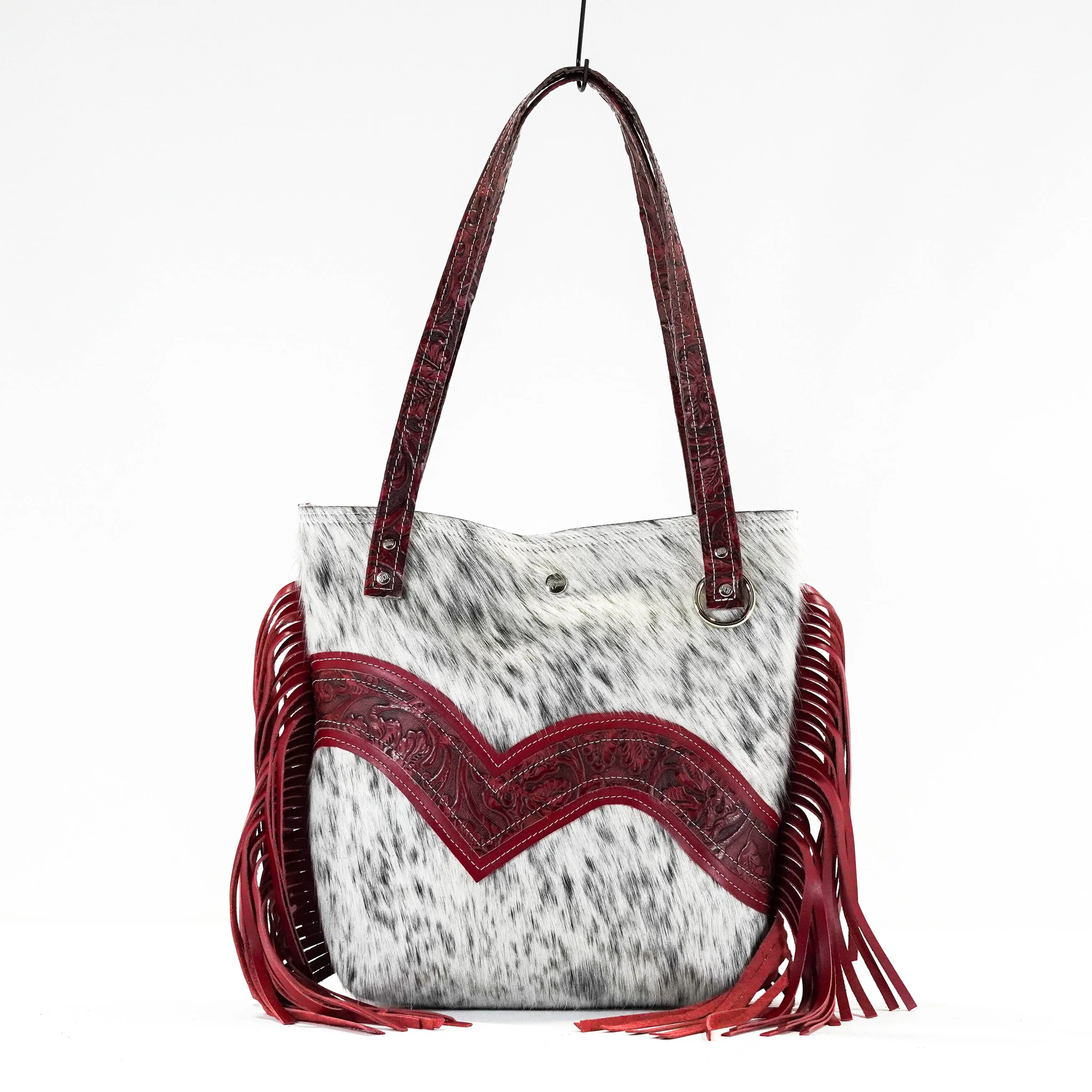 Mini Trisha - Black & White w/ Burgundy Tool