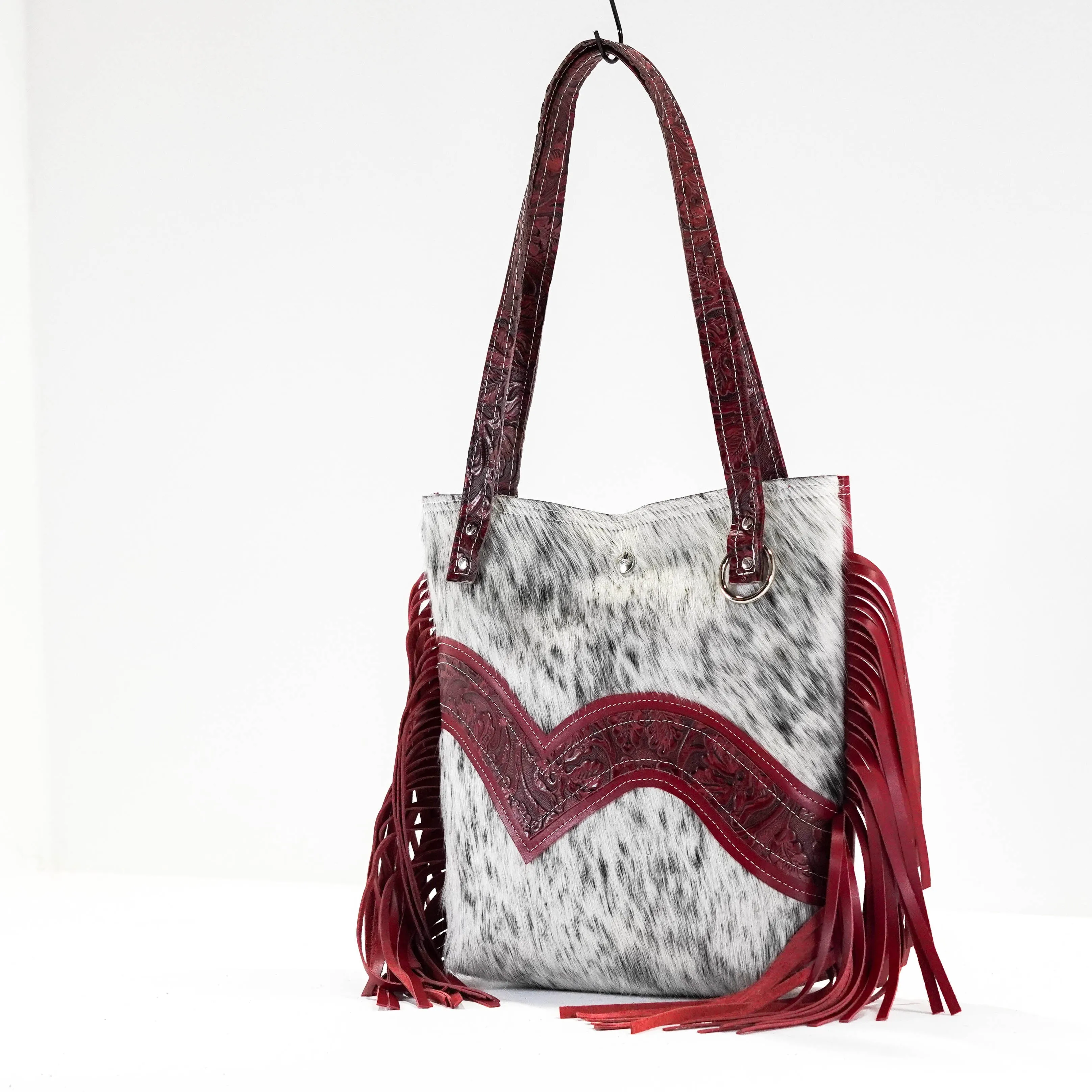 Mini Trisha - Black & White w/ Burgundy Tool