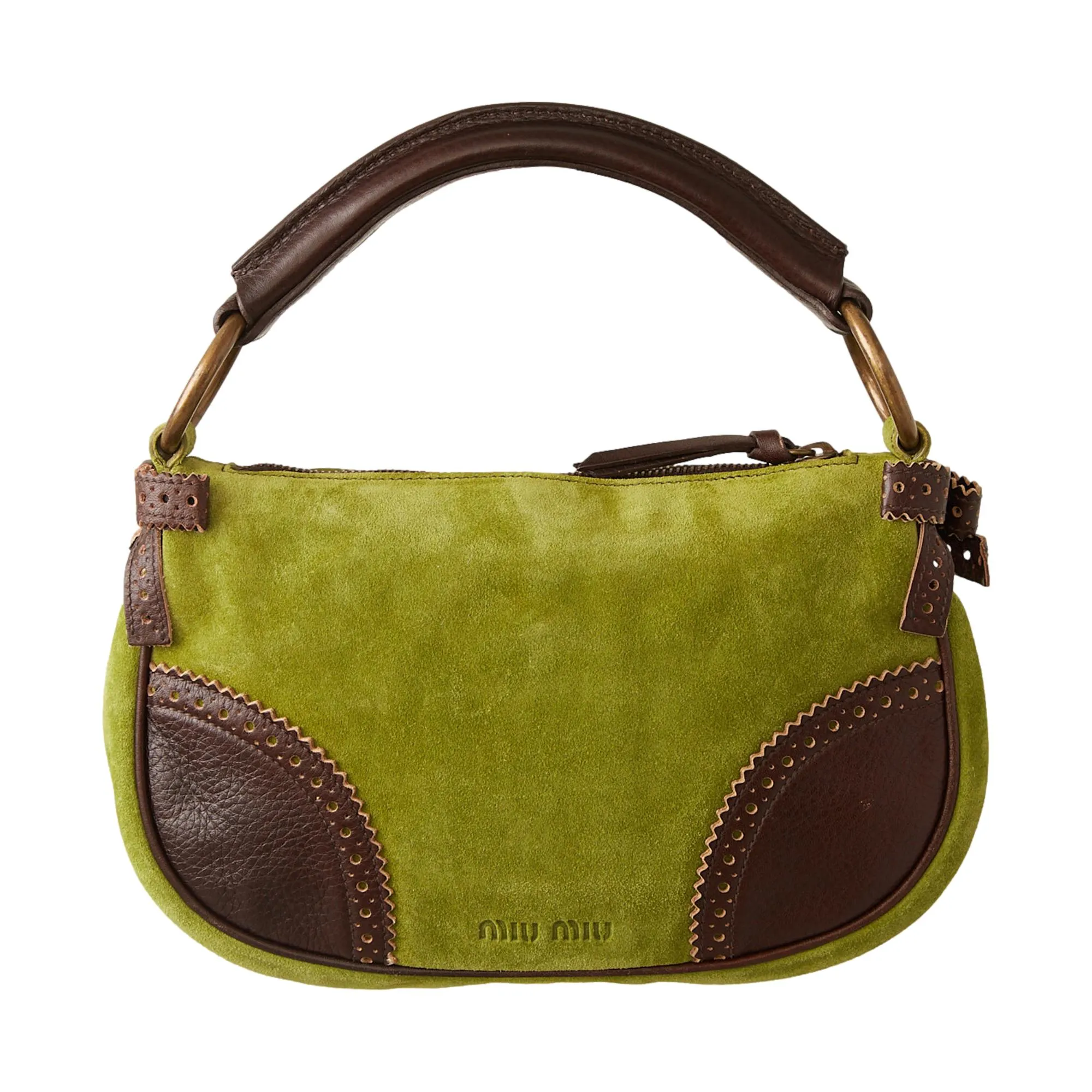 Miu Miu Green Suede Mini Bag
