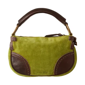 Miu Miu Green Suede Mini Bag